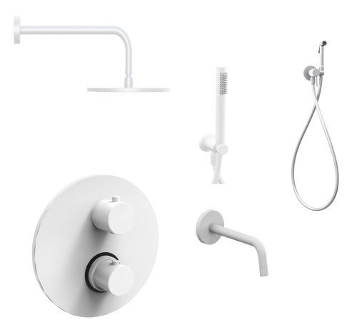 Душевая система Paffoni Light KITZLIQ019BO045 встраиваемая в стену с термостатом