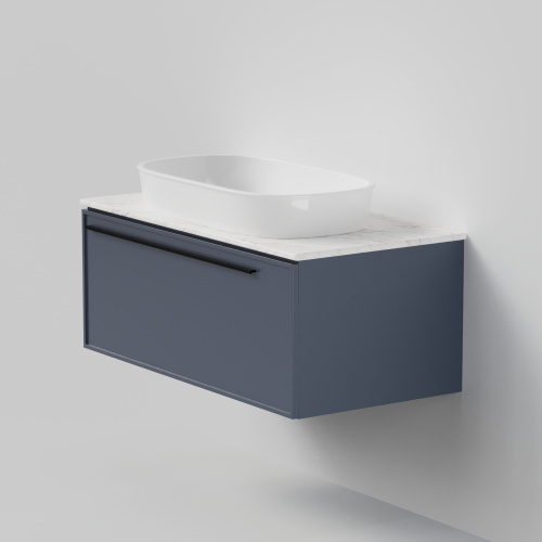 Тумба со столешницей La Fenice ELBA NFNC-01-ELB-BG-90-3-GG 90х62х49 подвесная цвет синий