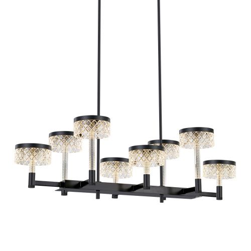 Люстра на штанге Delight Collection Diamond cut (Диамонд цут) MD21020075-8B matt black