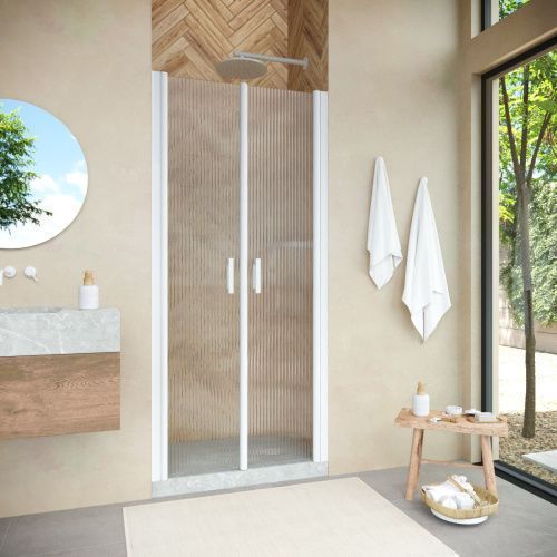 Душевая дверь Vegas-Glass E2P NOVO E2P NOVO h2000 120 01 Moru 120х200 стекло рифленое профиль белый