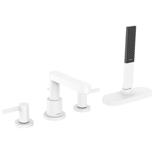 Смеситель Hansgrohe Finoris 76444700 на борт ванны белый