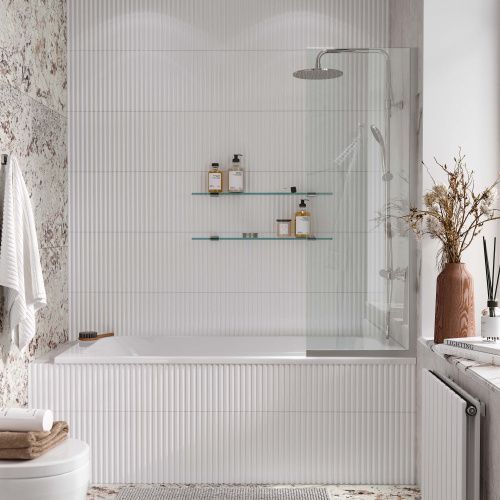 Душевая шторка Reflexion Fix RX14050CСR-07 50x140 стекло прозрачное профиль хром ориентация универсальная