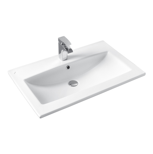 Раковина Santek Элина 75 см WH501619 накладная цвет белый