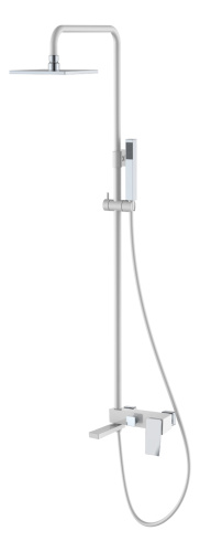 Душевая стойка Boheme Q 148-WCR.2 настенная цвет белый глянцевый