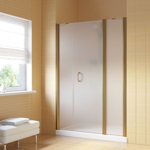 Душевая дверь Vegas-Glass EP-2F LUX EP-2F LUX 170 05 10 R 170х200 стекло матовое профиль бронза