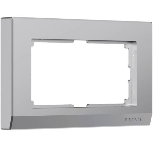 Рамка для двойной розетки Werkel Stark серебряный (Старк серебряный) 4690389162091
