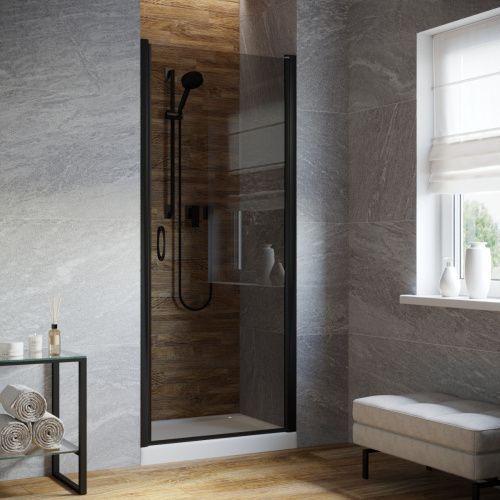 Душевая дверь Vegas-Glass EP LUX EP LUX 70 02М 7 R 70х200 стекло тонированное профиль черный матовый