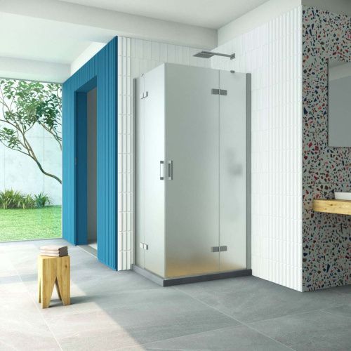 Душевой уголок Vegas-Glass AFA-F Retta AFA-F Retta 90*80 07 10 R 90х80 стекло матовое профиль хром без поддона