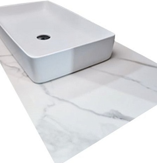 Столешница Armadi Art NeoArt 877-100 101х52 накладная цвет белый мрамор