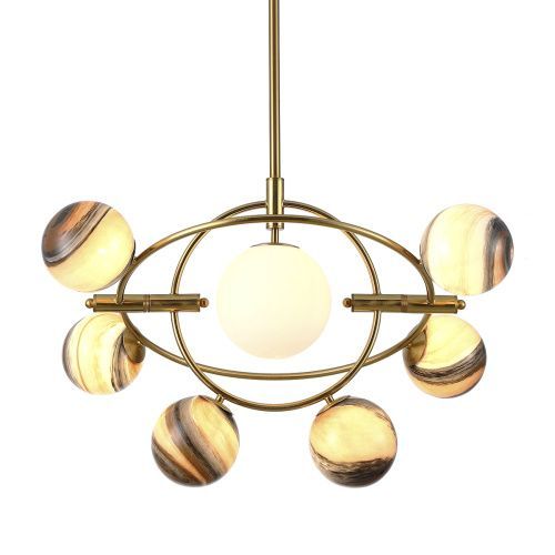 Люстра на штанге Delight Collection Planet (Планет) KG1122P-7B brass