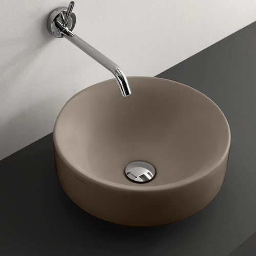 Раковина Kerasan CENTO 45 см 355781 накладная цвет ореховый