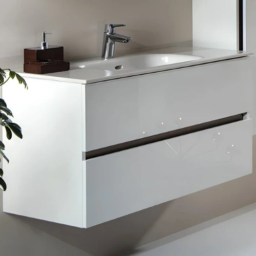 Тумба под раковину Armadi Art Vallessi 837-120-W 120х46х53 подвесная цвет белый