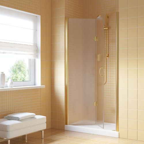 Душевая дверь Vegas-Glass GPS LUX GPS LUX 85 09 02 L 85х200 стекло рифленое профиль золото