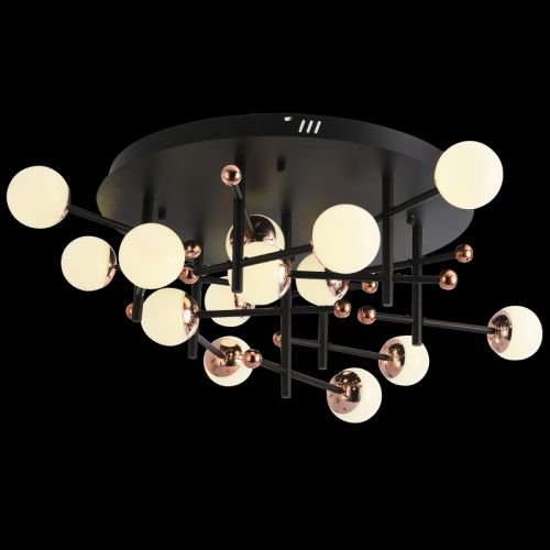 Люстра потолочная Natali Kovaltseva Loft (Лофт) LED LAMPS 81344 GOLD BLACK