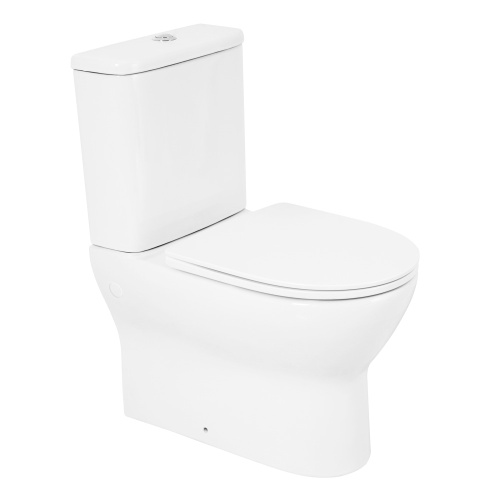 Унитаз напольный с бачком BelBagno ENERGIA BB8134CPR-SC белый с сиденьем микролифт безободковый каскадный смыв