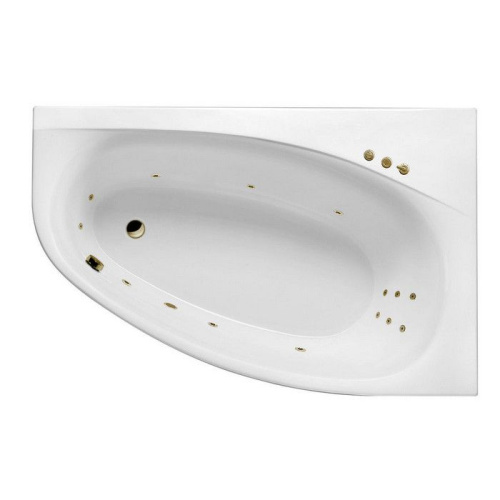 Ванна акриловая гидромассажная Excellent KAMELEON WAEX.KMP17.SMART.BR 170х110 пристенная асимметричная с каркасом