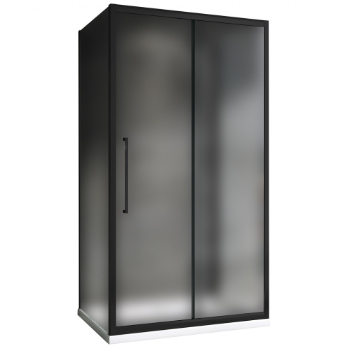 Душевой уголок Abber Schwarzer Diamant AG30170BMH-S70BM-S70BM 70х170 стекло матовое профиль черный