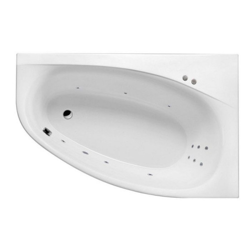 Ванна акриловая гидромассажная Excellent KAMELEON WAEX.KMP17.LINE.CR 170х110 пристенная асимметричная с каркасом