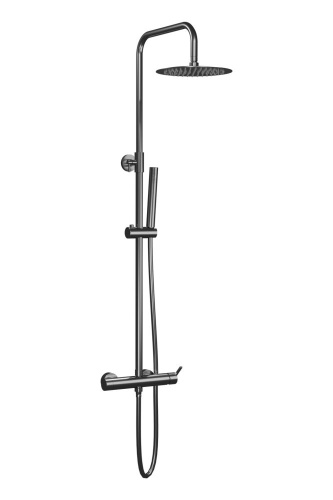 Душевая стойка AQG Urban Flow 21UFR25UFD12 настенная цвет оружейная сталь