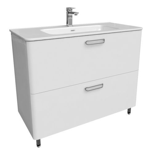 Тумба с раковиной IDDIS Brick BRI10WFi95K 100х47х81 напольная цвет белый