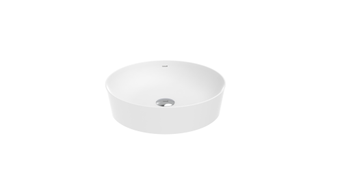 Раковина из сантехнического фарфора Creavit Ultra UL145-00CB00E-0000 45х45 накладная цвет белый