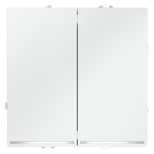 Выключатель двухклавишный с подсветкой VOLTUM S70 VLS020202