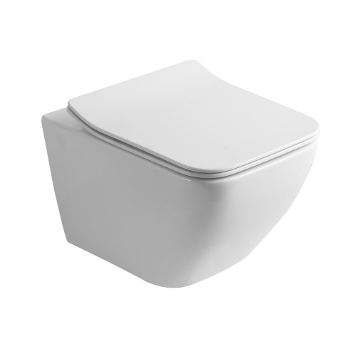 Унитаз подвесной WesnaArt Ocean 207-OCE12 белый с сиденьем микролифт безободковый каскадный смыв