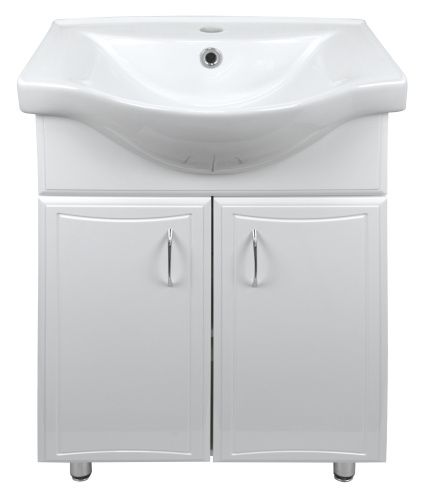 Тумба с раковиной Loranto Коралл CS00070535 55х43х87 напольная цвет белый