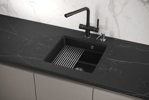 Кухонная мойка Granula Kitchen Space 4501U, ШВАРЦ 45x45 цвет шварц