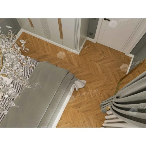 SPC ламинат Alpine Floor Chervon Alpine ECO 18-16 MC Tesoro Chevron толщина 0.5 см 43 класс 600х127