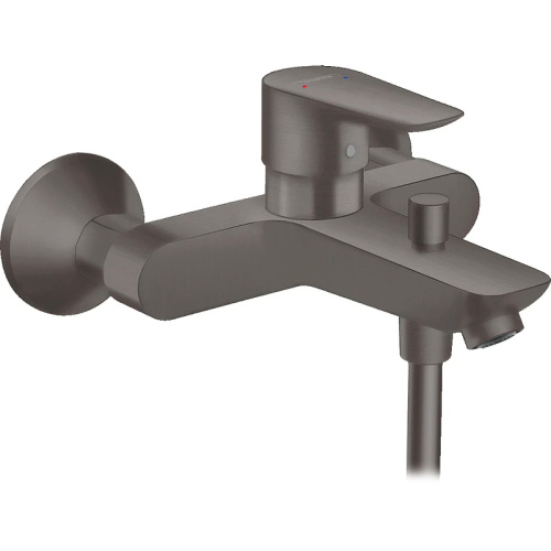 Смеситель Hansgrohe 71740340 настенный хром черный шлифованный/брашированный без термостата