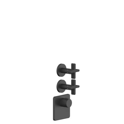 Смеситель для душа Gessi Inciso 58344#299 встраиваемый в стену черный с термостатом (внешняя часть)