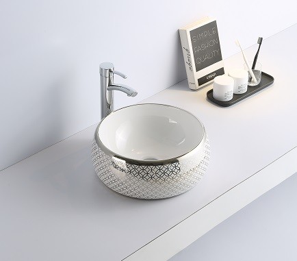 Раковина CeramaLux 40 см 5004SP накладная цвет белый
