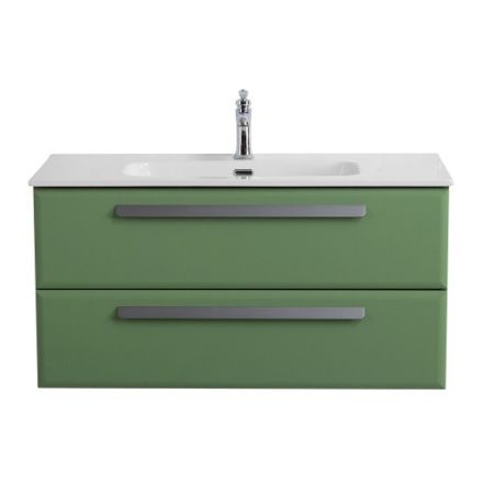 Тумба под раковину Cezares ECO-CER ECO-CER-N-1000-2C-SO-PS-P 100х46х50 подвесная цвет зеленый