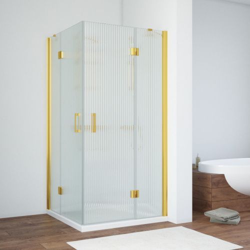 Душевой уголок Vegas-Glass AFA TUR+NOVO AFA TUR NOVO h1890 90 09 Moru 90х90 стекло рифленое профиль золото без поддона