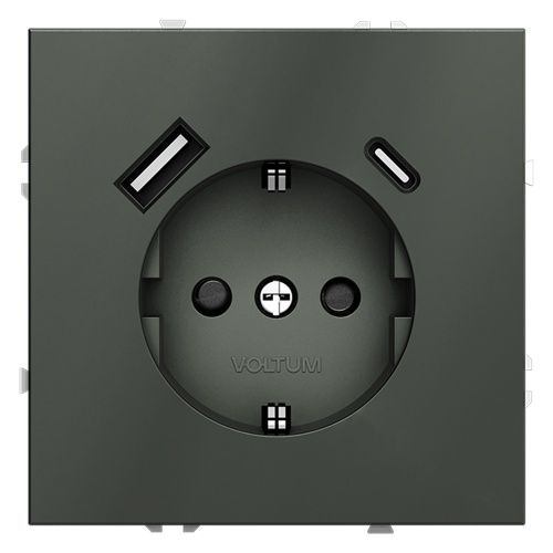 Розетка с USB, A+C VOLTUM S70 VLS040506