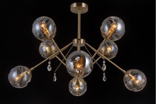 Люстра на штанге Natali Kovaltseva Molecule (Молецуле) MOLECULE 81045-8C ANTIQUE BRASS