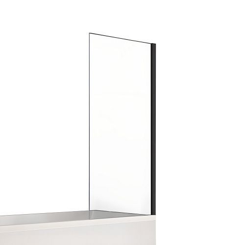 Душевая шторка на ванну New Trendy NEW SOLEO Black P-0040 90х140 стекло прозрачное профиль черный ориентация универсальная