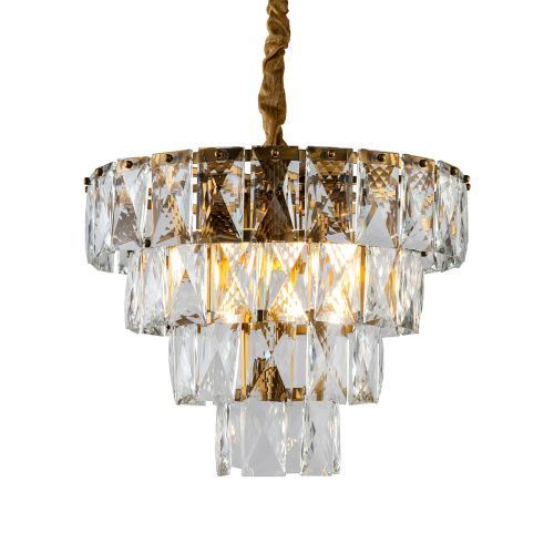 Люстра подвесная Delight Collection Amazone (Амазоне) KG1113P-7 brass/clear