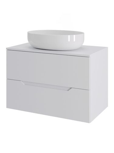 Тумба с раковиной Orange Line Li-70TuwMDF+B05-520W 70х46х71 подвесная цвет белый матовый
