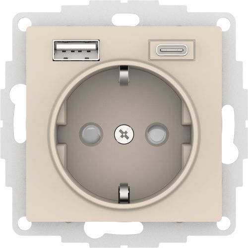 Розетка 16А с USB A+C Systeme Electric AtlasDesign (АтласДесигн) ATN000232