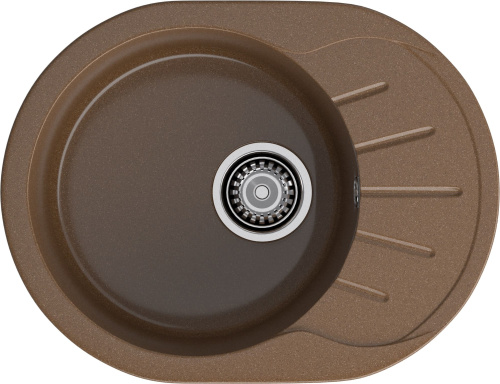 Кухонная мойка Granfest Rondo R-580L терракот 58х45 цвет коричневый