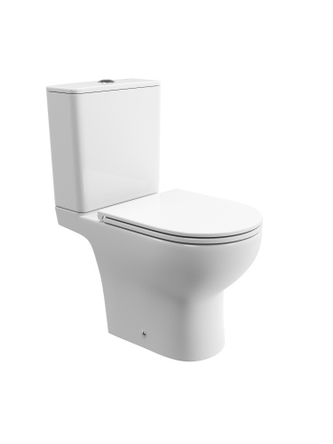 Унитаз напольный с бачком BelBagno LOUNGE BB2802CP/T-TOR/SC белый с сиденьем микролифт безободковый смыв торнадо
