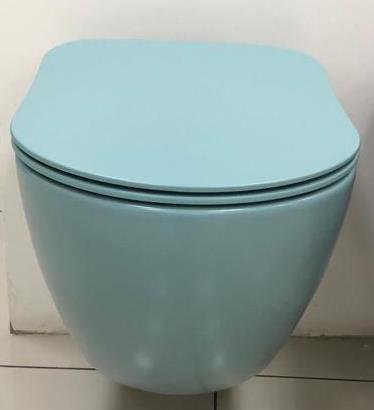 Чаша унитаза подвесная Creavit Free FE322-00NY00E-0000 цвет бирюзовый без сиденья смыв торнадо