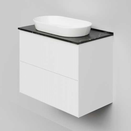 Тумба со столешницей La Fenice TERRA TWIN NFNC-01-TER-B-80-2-3-GB 81х62х47 подвесная цвет белый