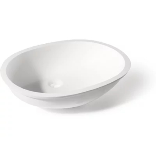 Раковина из искусственного камня MonteBianco Pietro Due 11023 55х40 встраиваемая цвет белый матовый без отверстий под смеситель