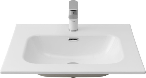 Раковина-столешница Aquanet Flat 00254363 полувстраиваемая цвет белый