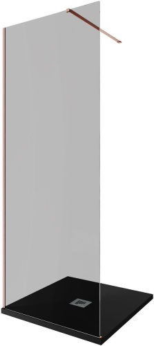 Душевая перегородка Allen Brau Infinity 3.21006.60.T 80х200 стекло тонированное профиль медь брашированная