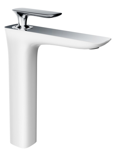 Смеситель для раковины AltroBagno Aperto AltroBagnoAperto010206BiCr на столешницу хром/белый