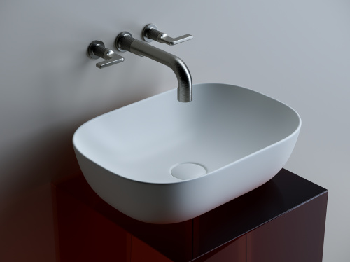 Раковина из сантехнического фарфора Ceramica Nova ELEMENT 46 см CN6009MW накладная цвет белый матовый